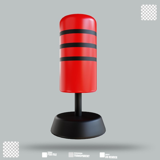 Saco de boxeo de ilustración 3D
