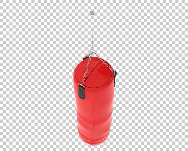 PSD saco de boxeo en la ilustración de renderizado 3d de fondo transparente