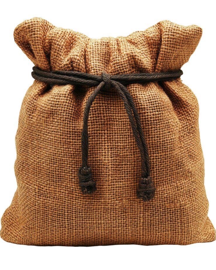PSD saco de burlap vintage charme rústico e textura natural