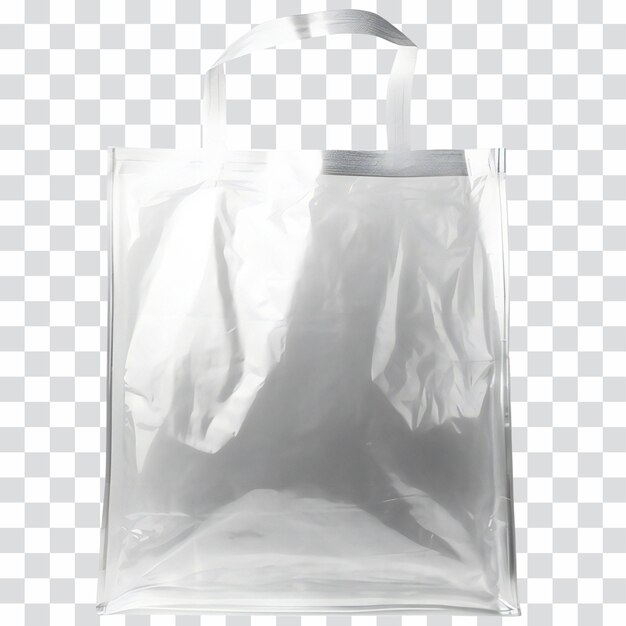 PSD saco de plástico em branco mock up isolado em transparente