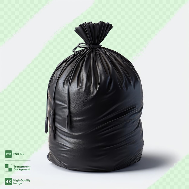 PSD sacos de lixo pretos psd de fundo transparente