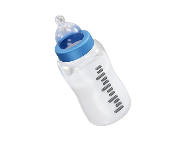 Säuglingsflasche und Schnullerflasche-Ikonen 3D-Rendering Milchflaschen-Iconen 3D -Rendering