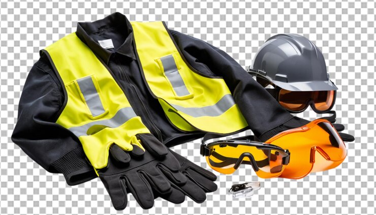 PSD safety equipment vest gloves ear safety