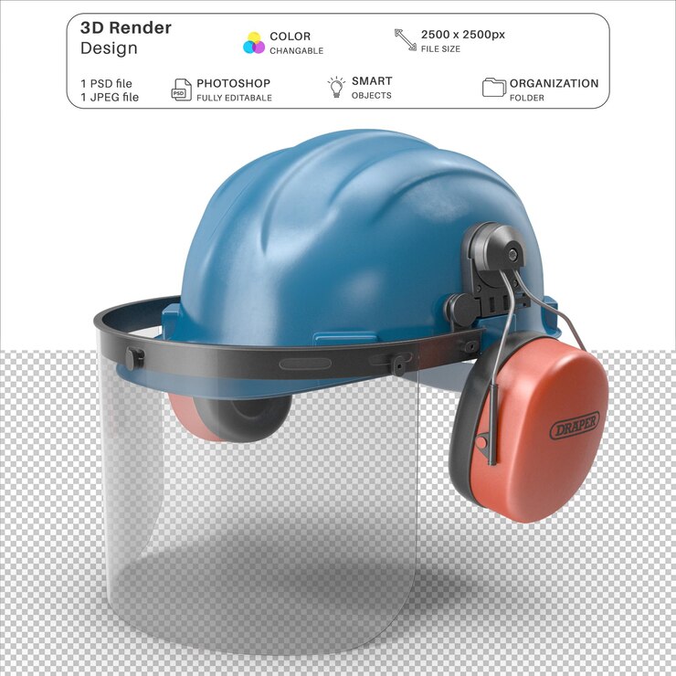 PSD safety helmet 3d modeling psd