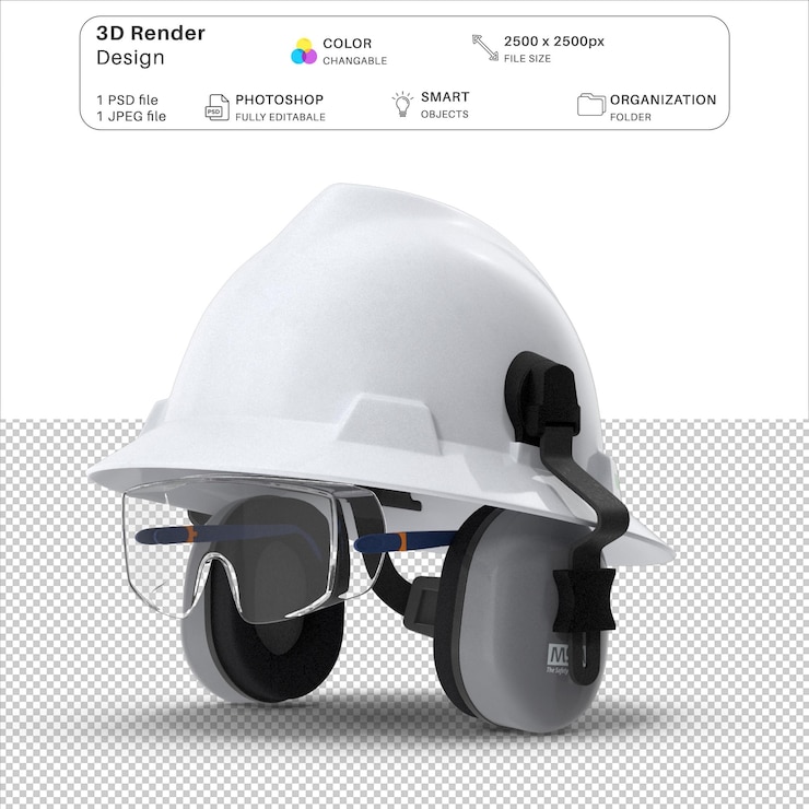 PSD safety helmet 3d modeling psd