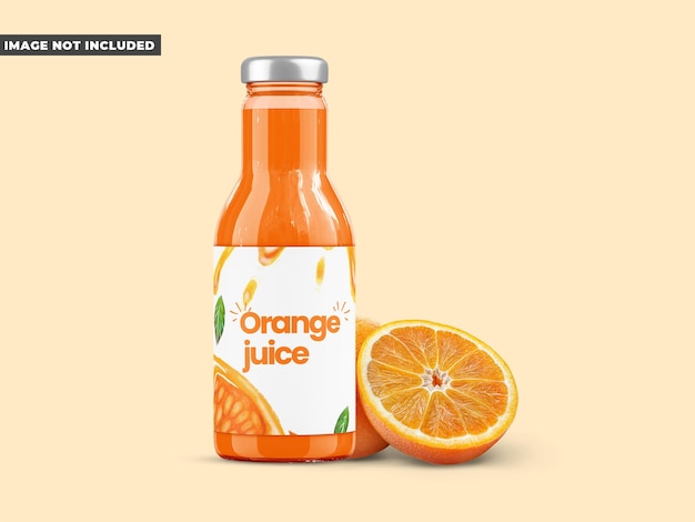 Saftflasche mit Etikett Mockup Frontview