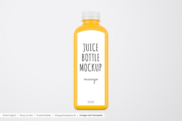 Saftflasche mockup vorderansicht