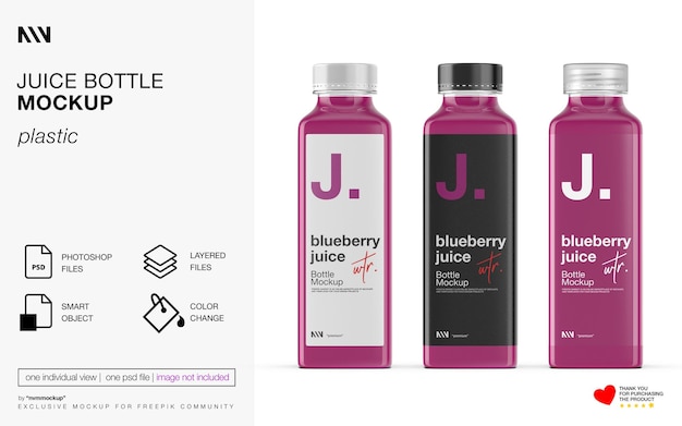 PSD saftflasche mockup