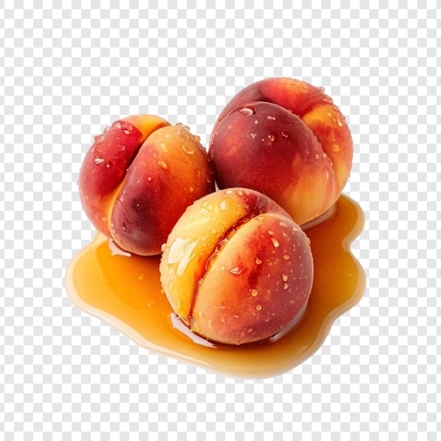 saftige reife Pfirsiche auf einem Teller Sommerfrucht Delight