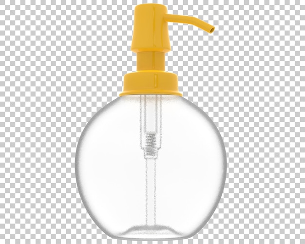 Sahneflasche auf transparentem hintergrund 3d-darstellung