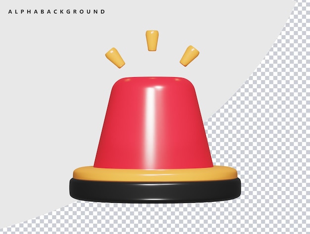 Sairen-Symbol 3D-Rendering-Illustration