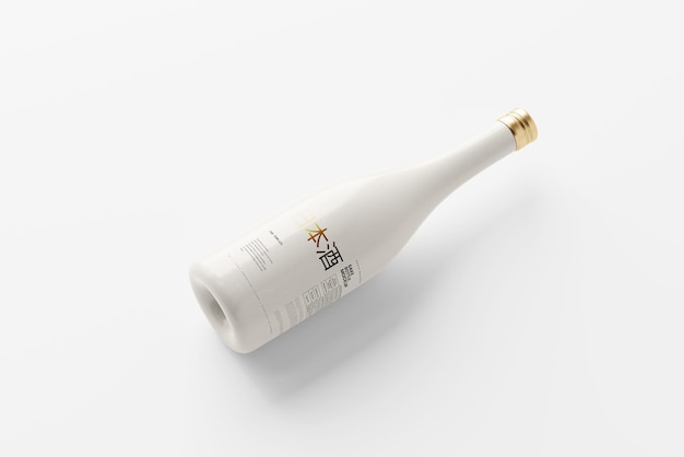 Sake bottle mockup