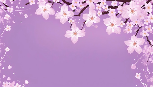 PSD sakura blooming background template