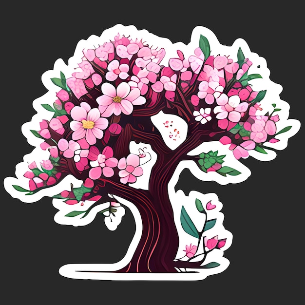 Sakura tree design ilustração clipart