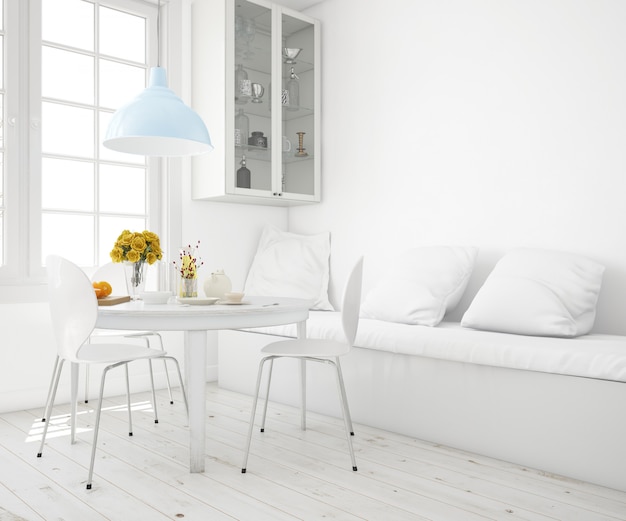 sala de estar com maquete de mesa e sofá