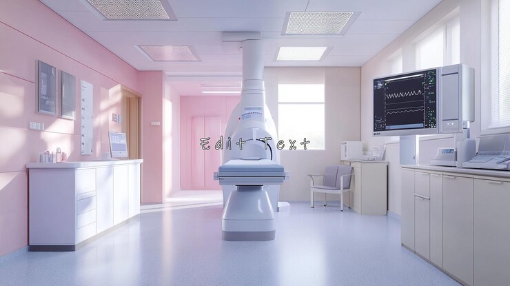 PSD sala médica moderna de resonancia magnética con equipo