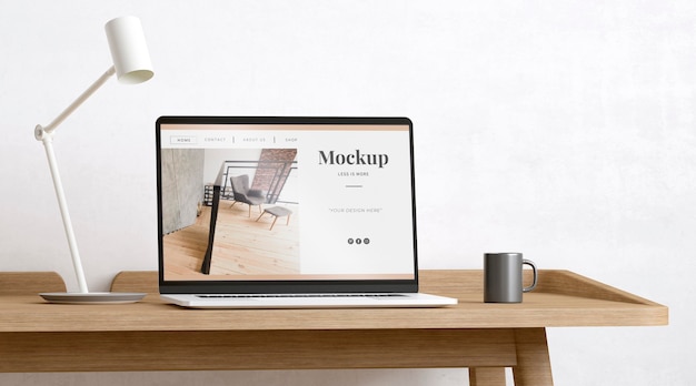 Sala per artisti decorata con un modello di sito web