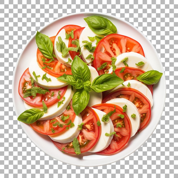 PSD salada de caprese em fundo transparente