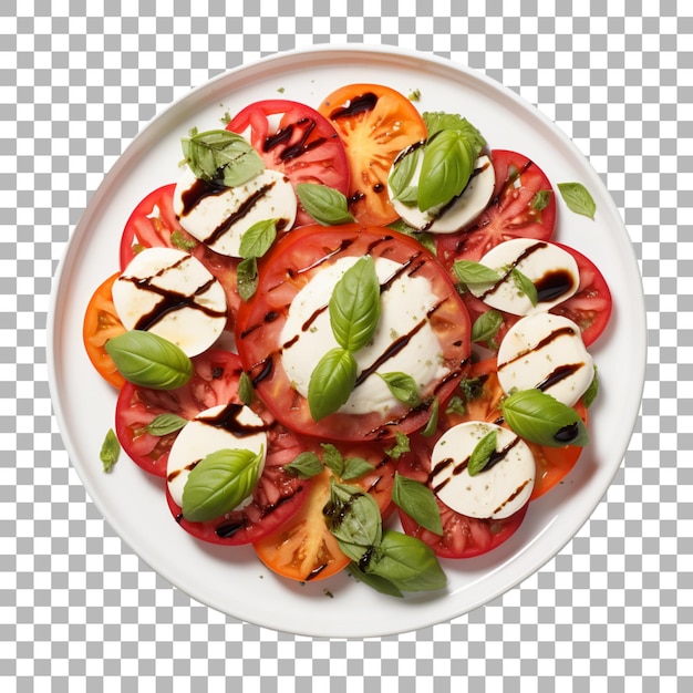 Salada de caprese em fundo transparente