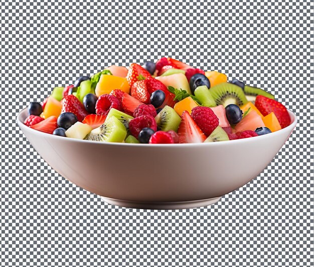 PSD salada de frutas natural e fresca isolada em fundo transparente