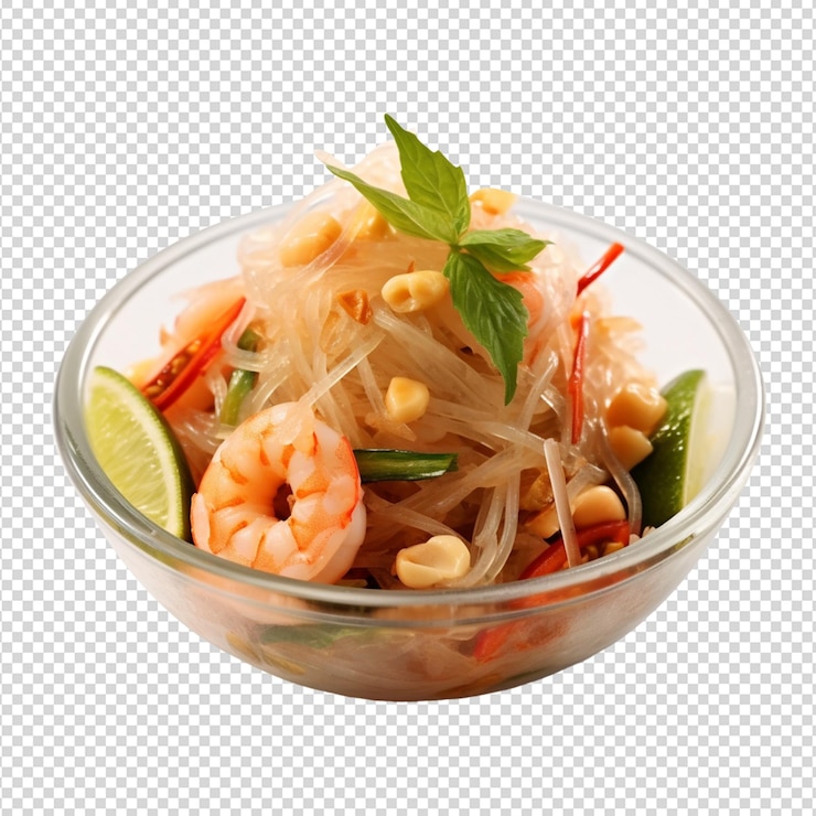 PSD salada de vegetais isolada em branco