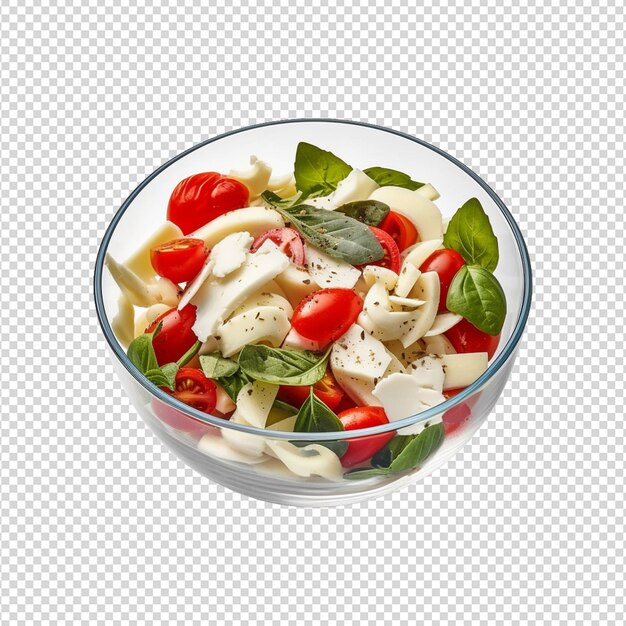 PSD salada de vegetais isolada em branco