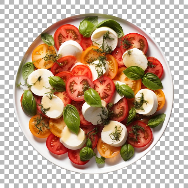 PSD salade de caprese sur un fond transparent