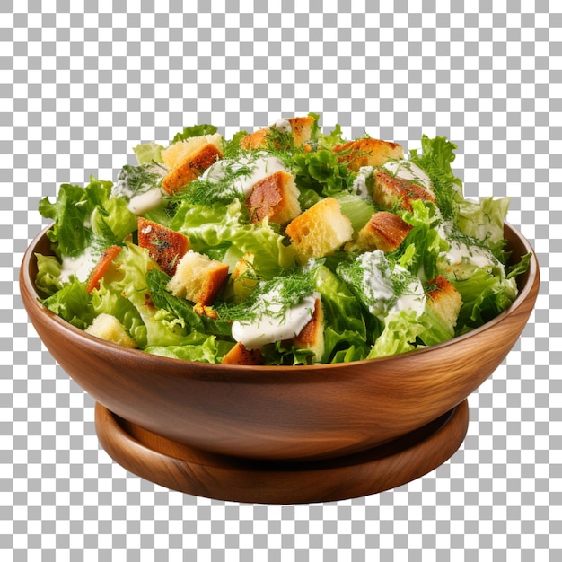 PSD salade césar sur un fond transparent