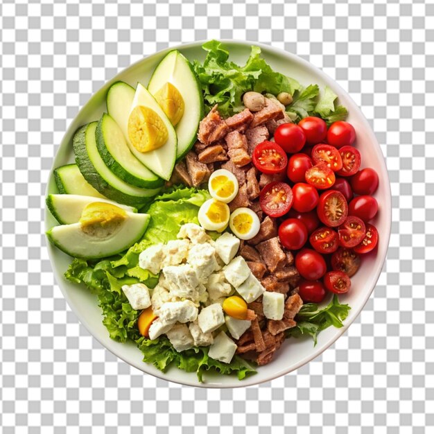 Salade De Cobb Sur Fond Blanc