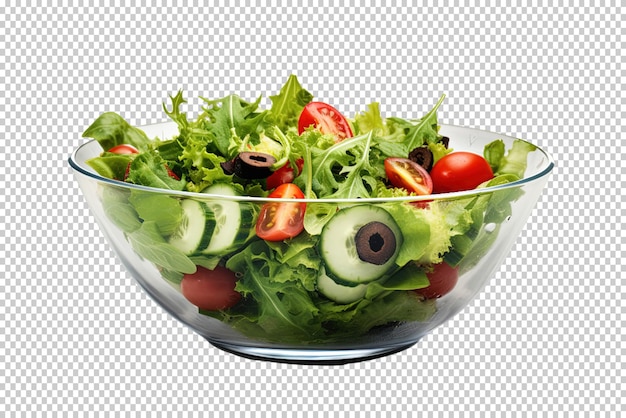 Salade Fraîche Dans Un Bol Isolé Sur Un Fond Transparent