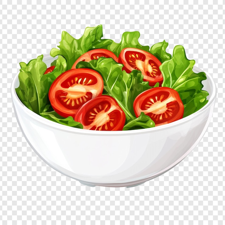 PSD salade fraîche avec des tomates