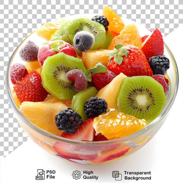 PSD salade de fruits frais et transparents mélangés