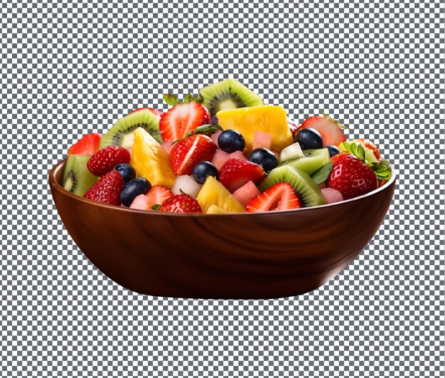 PSD salade de fruits naturelle et fraîche isolée sur un fond transparent