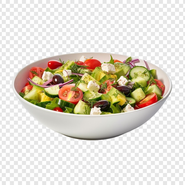 Salade grecque isolée sur fond transparent