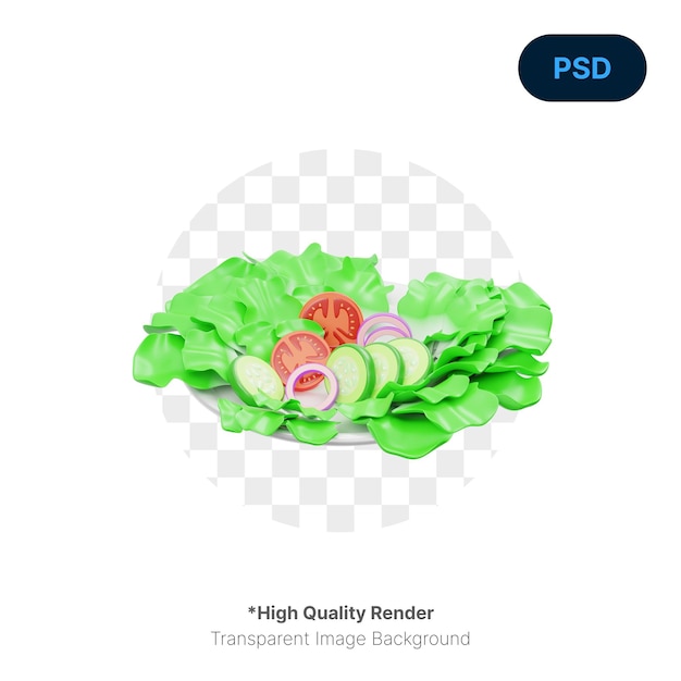 PSD salade italienne icône 3d psd premium