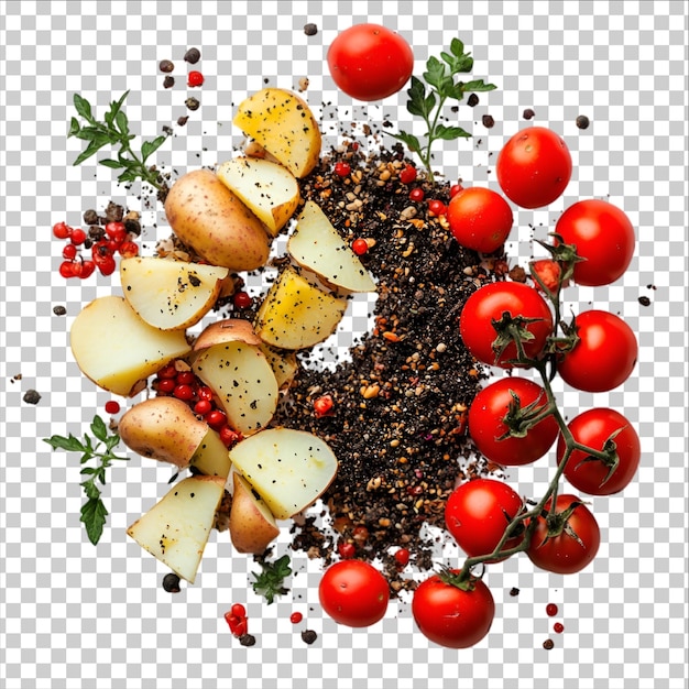 Salade de légumes Salade fraîche colorée sur fond blanc
