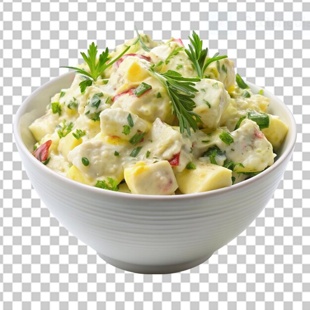 PSD salade de pommes de terre sur un fond transparent