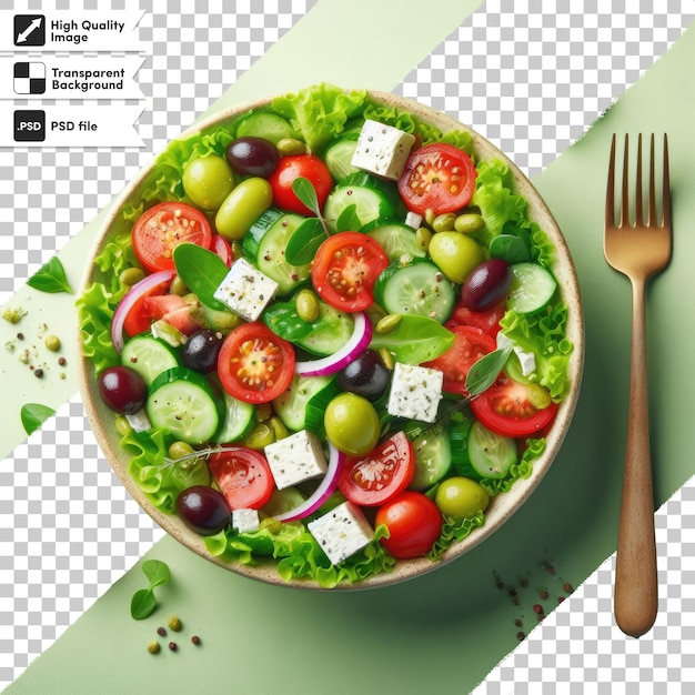 Salade Psd Avec Des Tomates Et Des Concombres Sur Fond Transparent