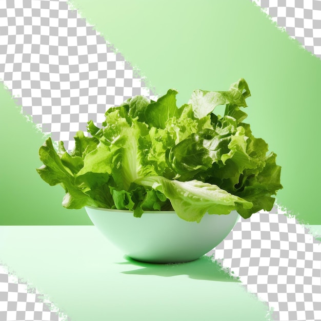 PSD salade verte sur fond transparent