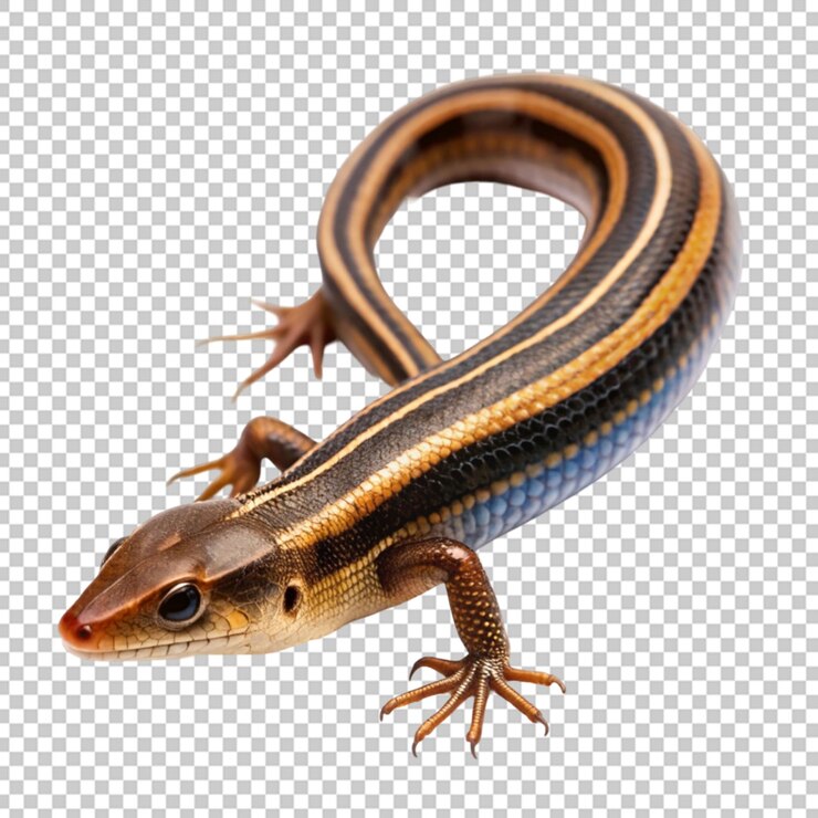PSD una salamandra con fondo blanco