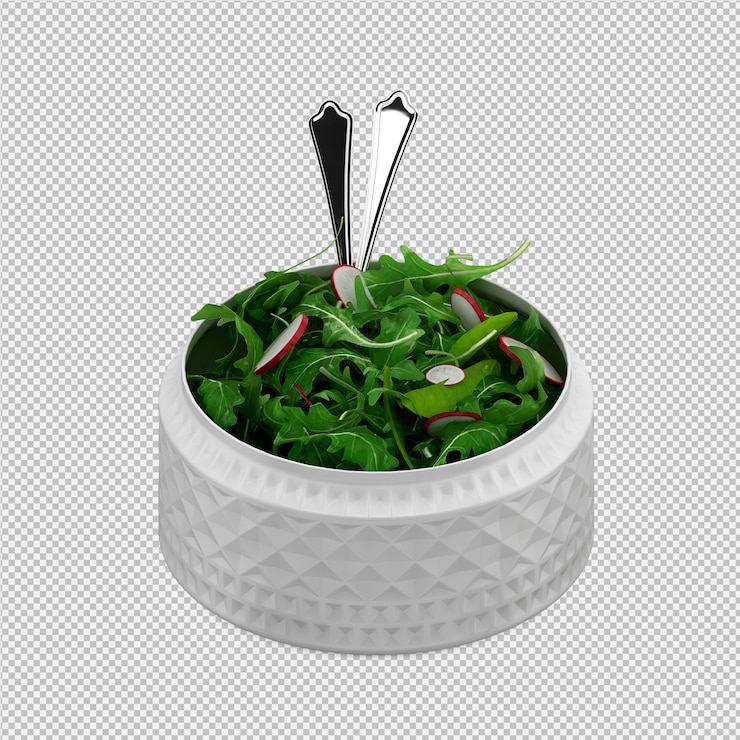 PSD salat isométrica 3d render