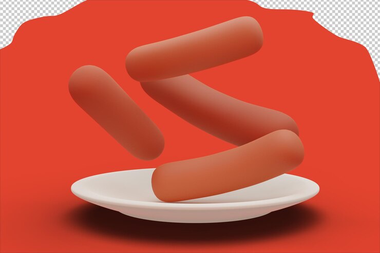 Unas salchichas antes de aterrizar en el plato