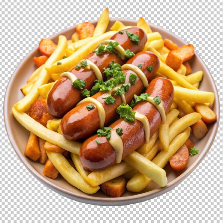 salchipapas salchipapas cibo di strada tradizionale su sfondo trasparente