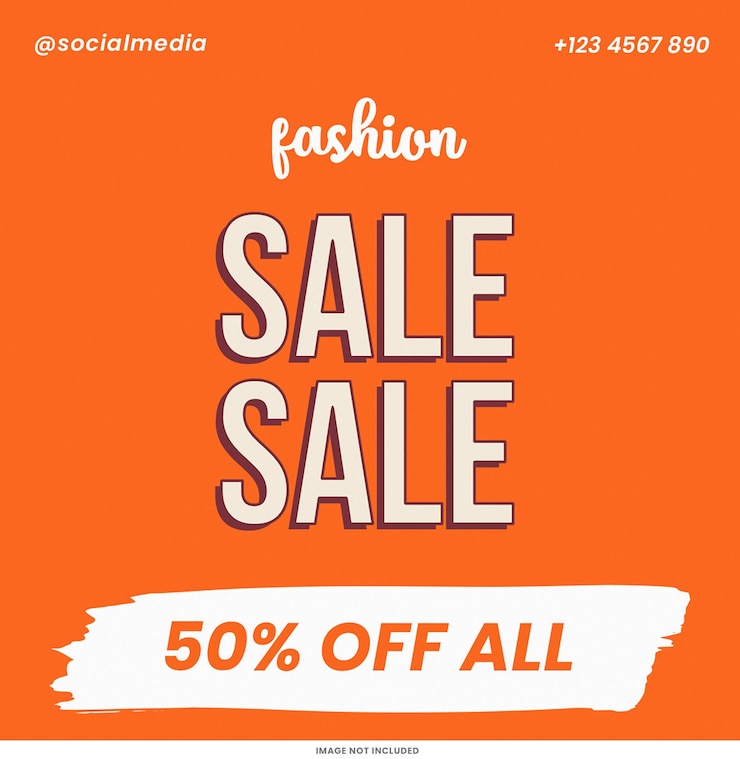 PSD sale 50 off instagram post template psd design promozione dei social media layout di vendita