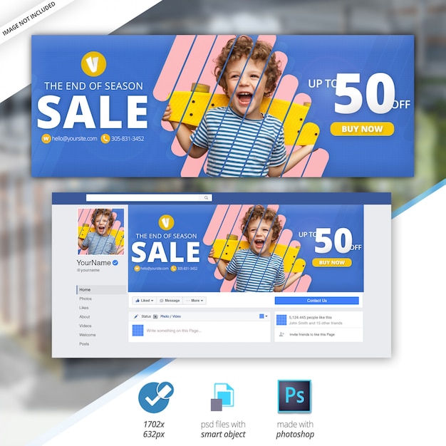 PSD sale facebook timeline cover banner