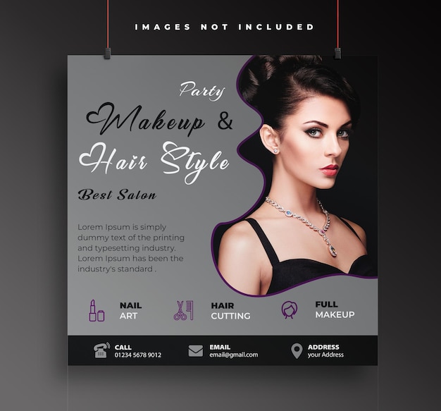 PSD salon-plakat-design-vorlage