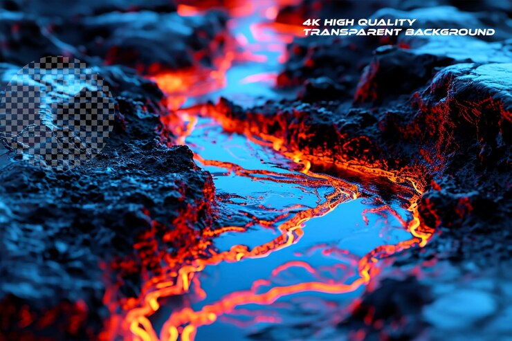 PSD salpicadura amoled de luz de neón y partículas 8k renderizadas sobre fondo transparente
