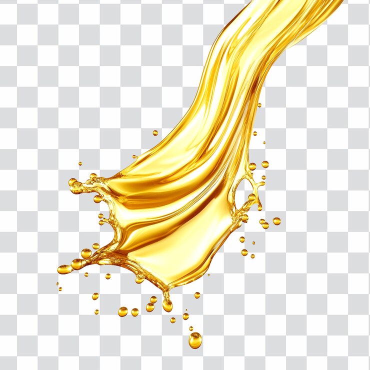 PSD una salpicadura de líquido amarillo sobre un fondo transparente