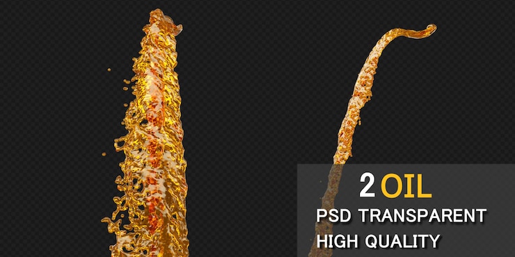 PSD salpicaduras de aceite de oliva con gotitas. ilustración 3d.