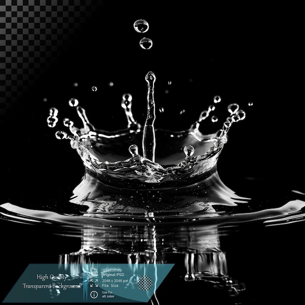 Salpicaduras de agua de la corona